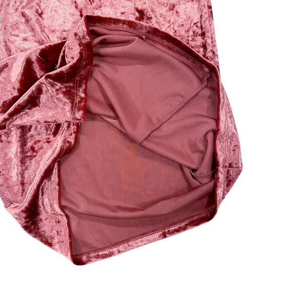 Party/Cocktail Long Sleeve Crushed Velvet Holiday Chic Mini Dress Juniors Large - Picture 8 of 12